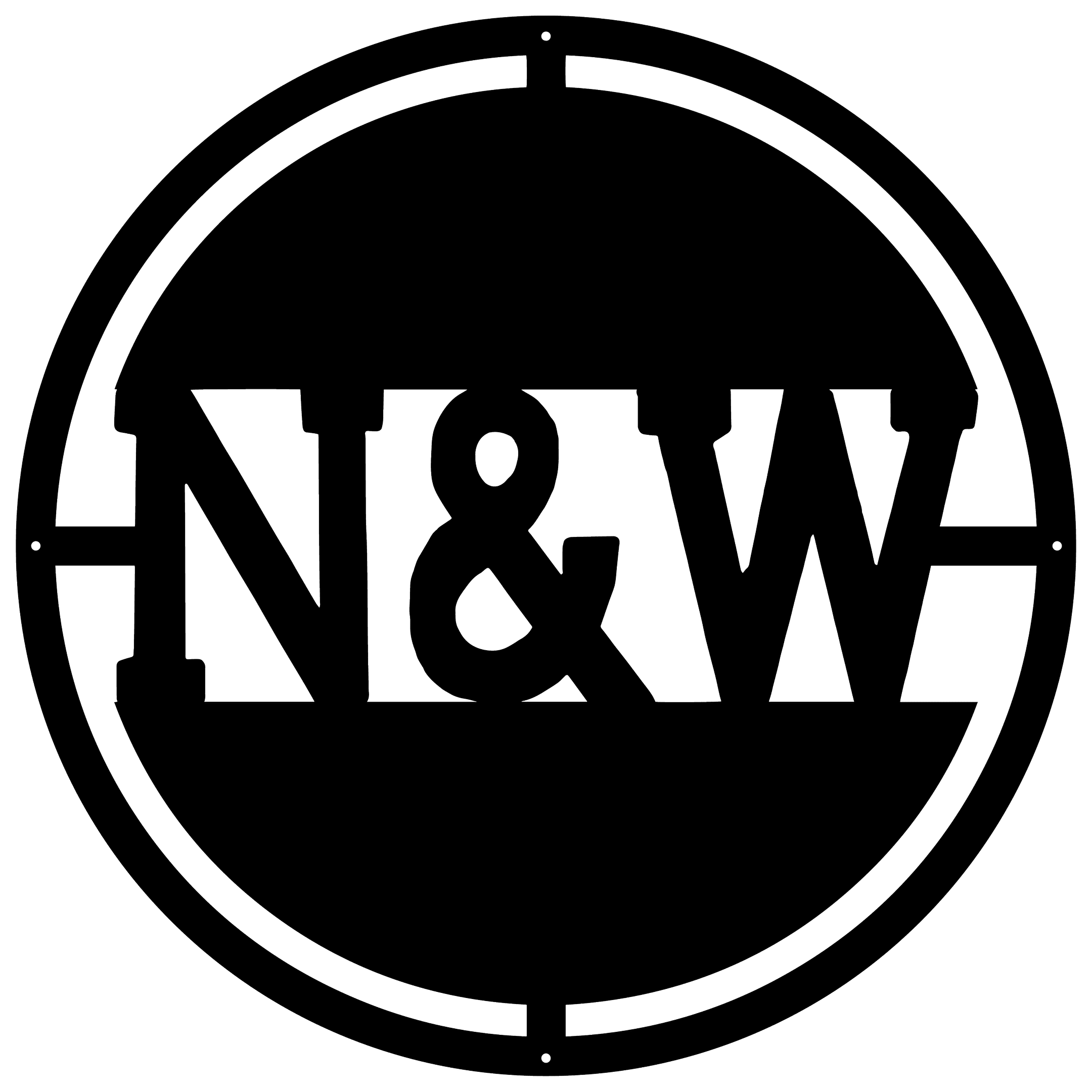 Railspirit Norfolk & Western Railroad Sign Metal Sign Vintage Style Retro Garage Art