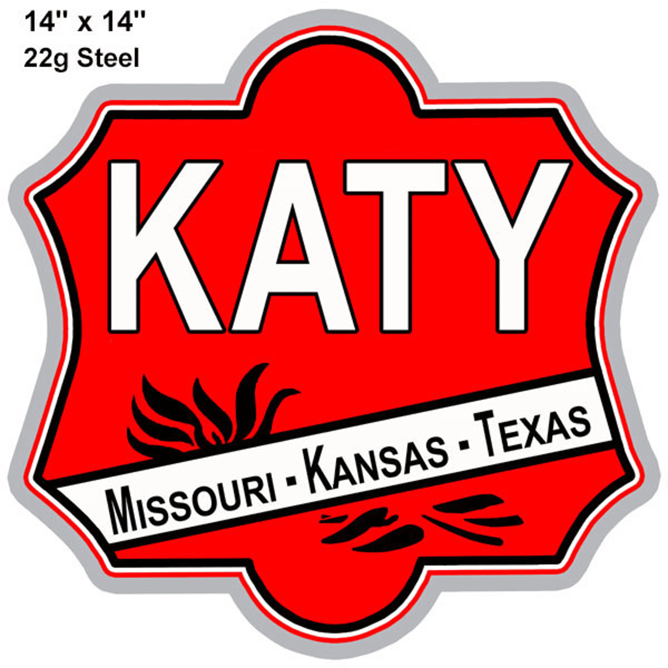 Railspirit Katy Mkt Laser Cut Out Reproduction Railroad Sign Vintage Style Retro Home Decor Garage Art