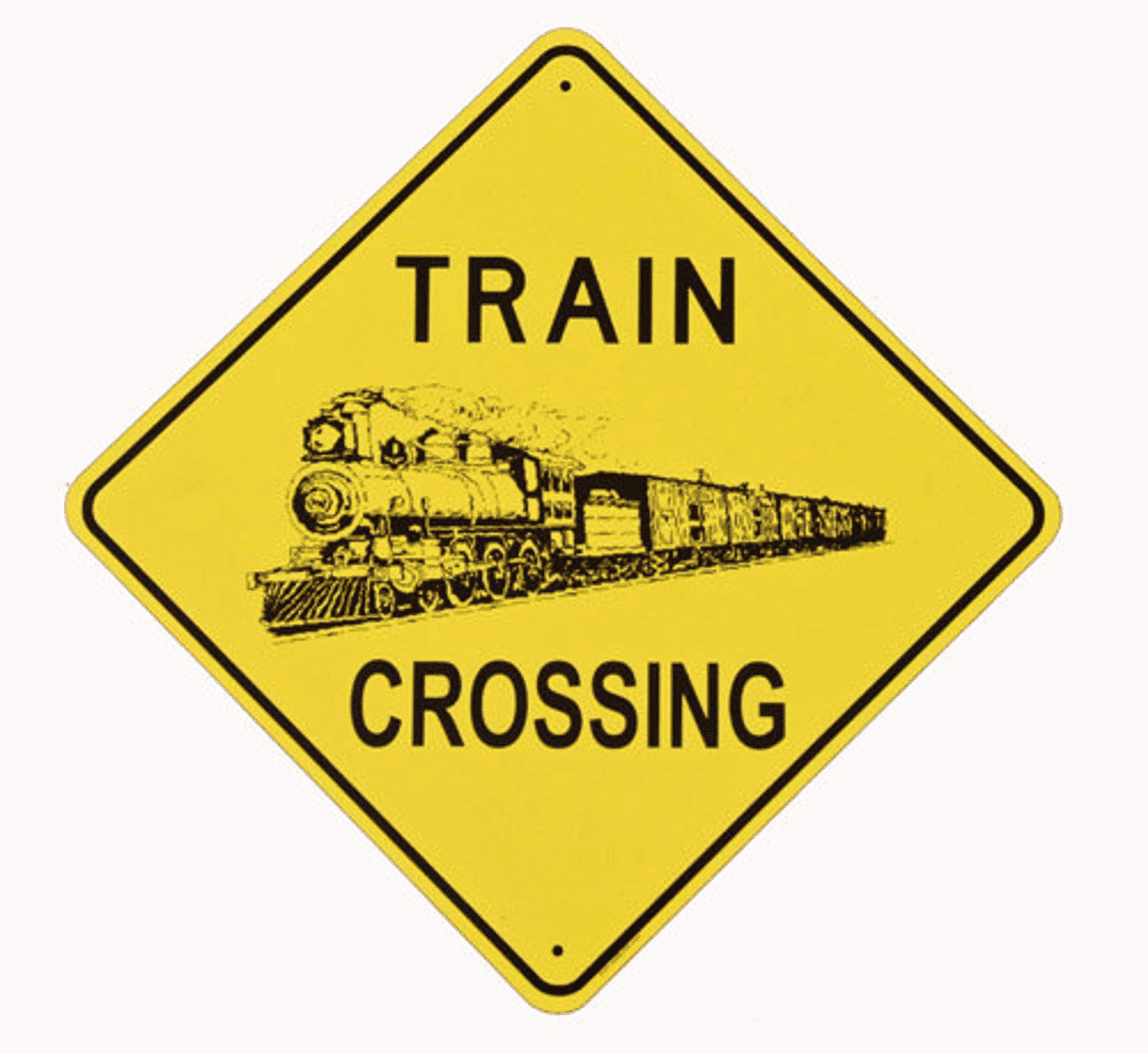 Railspirit Railroad Train Crossing Sign Metal Sign Vintage Style Retro Garage Art