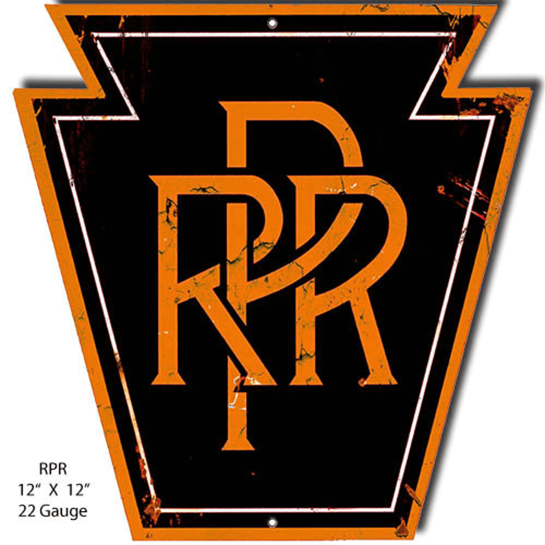 Railspirit Pennsylvania Railroad Reproduction Herald Sign Steel Vintage Style Retro Garage Art