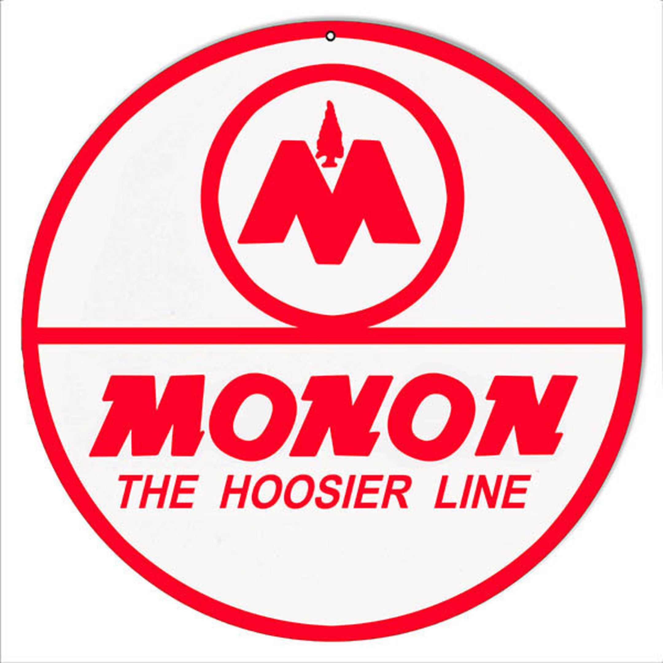 Railspirit Monon Hoosier Line Railroad Sign Metal Sign Vintage Style Retro Home Decor Garage Art