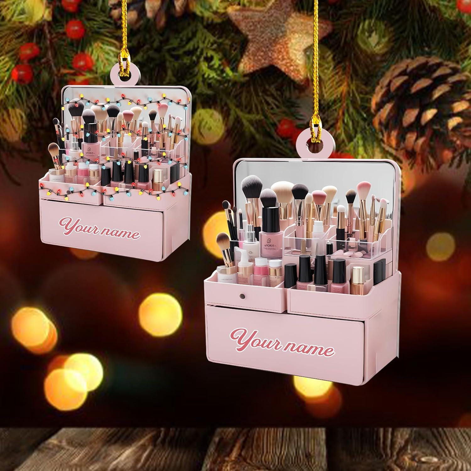 Personalized Make Up Ornament 2025, Makeup Tool Ornaments for Christmas, Skin Care Ornament, Makeup Christmas,Make Up Ornament Gift for Xmas