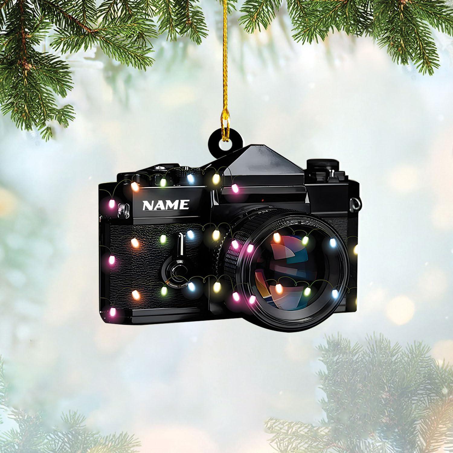 Personalized Camera Ornament, Camera Ornaments For Christmas Tree, Film Camera Christmas Ornament, Gift Photography, Photographer Lover Gift