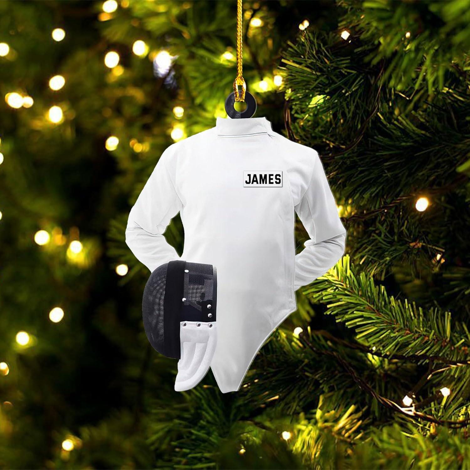 Personalized Fencing Ornament Fencing Christmas Ornament Fencing Gift, Fencing Christmas Tree Decor Fencer Ornament Gift for Christmas 2025