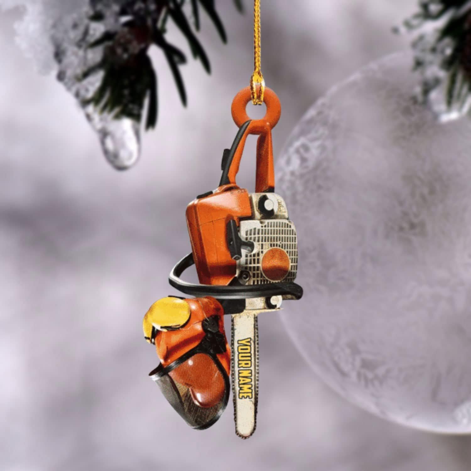 Personalized Arborist Ornaments, Arborist Photo Ornament, Carpenter Ornaments Woodworking Woodworker Logger Lumberjacks Tree Climber