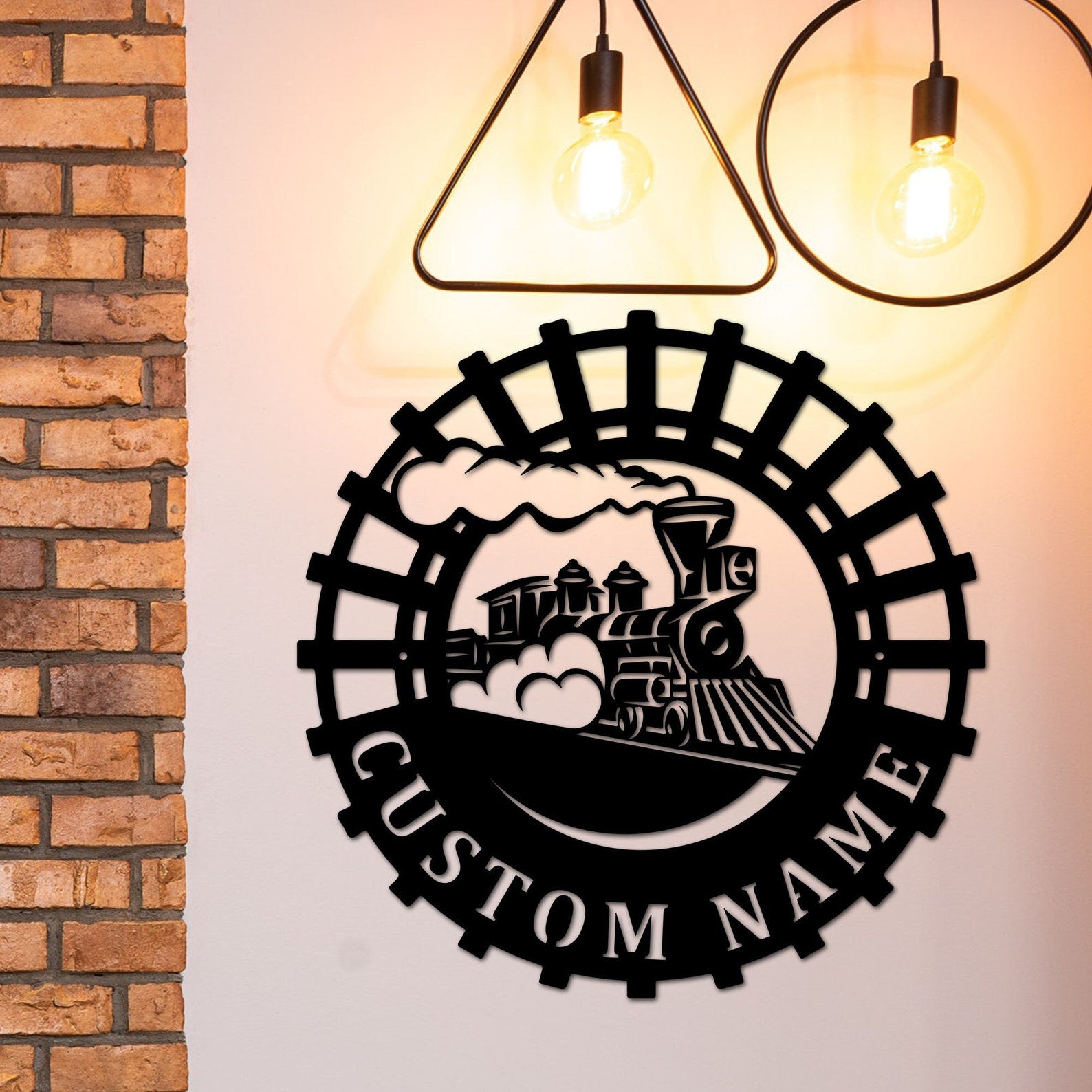 Custom Train Metal Wall Art Train Metal Sign Personalized Train Sign Railroad Sign Train Name Sign Father's Day Gift for Him