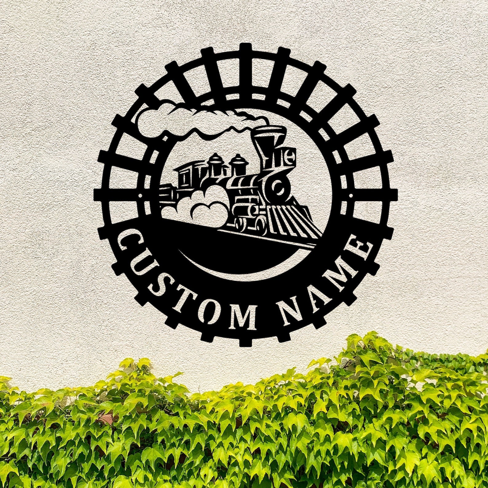 Custom Train Metal Wall Art Train Metal Sign Personalized Train Sign Railroad Sign Train Name Sign Father's Day Gift for Him