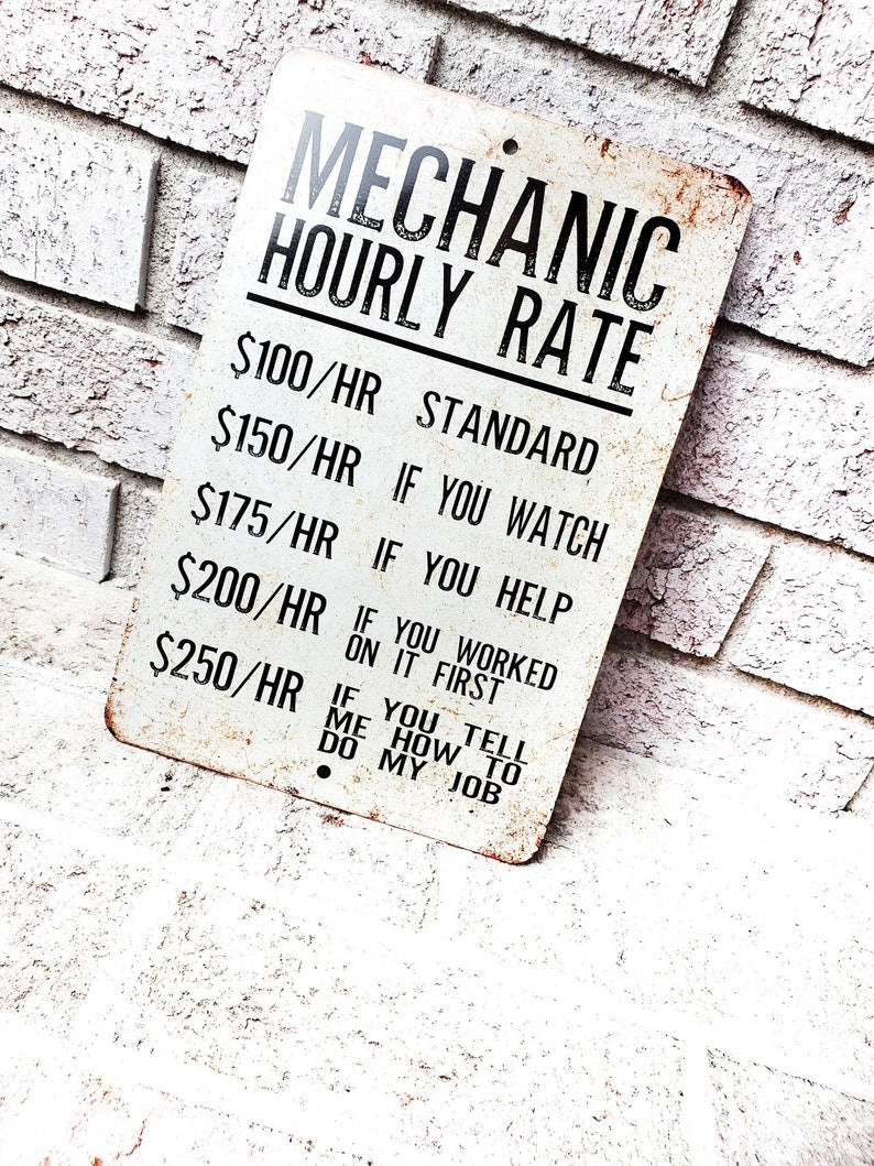 Mechanic Rules Metal Sign, Indoor/Outdoor metal signs, Garage Gifts, Gifts for him, Funny Metal Signs, Garage Decor, Metal Signs, Funny gift
