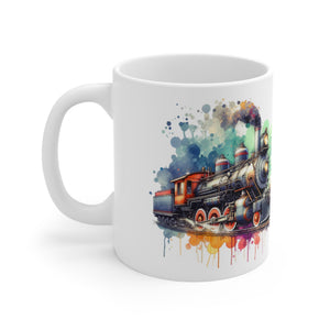 Vintage Train Mug Classic Railroad Engine Design For Train Lovers