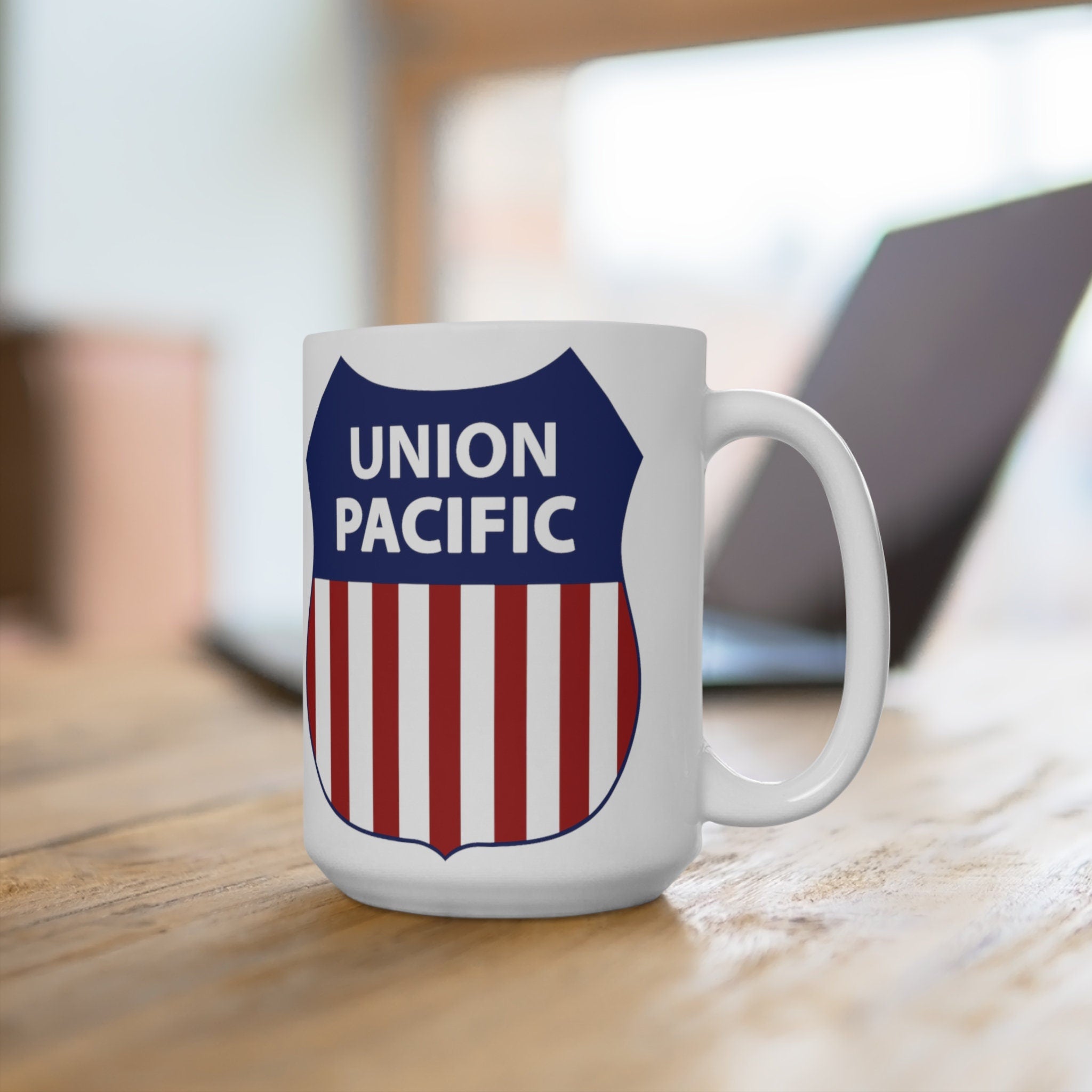 Union Pacific Railroad Coffee Mug Vintage Train Gift by RailSpirit