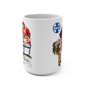 1948 Santa Fe Super Chief Coffee Mug Classic Steam Engine Design
