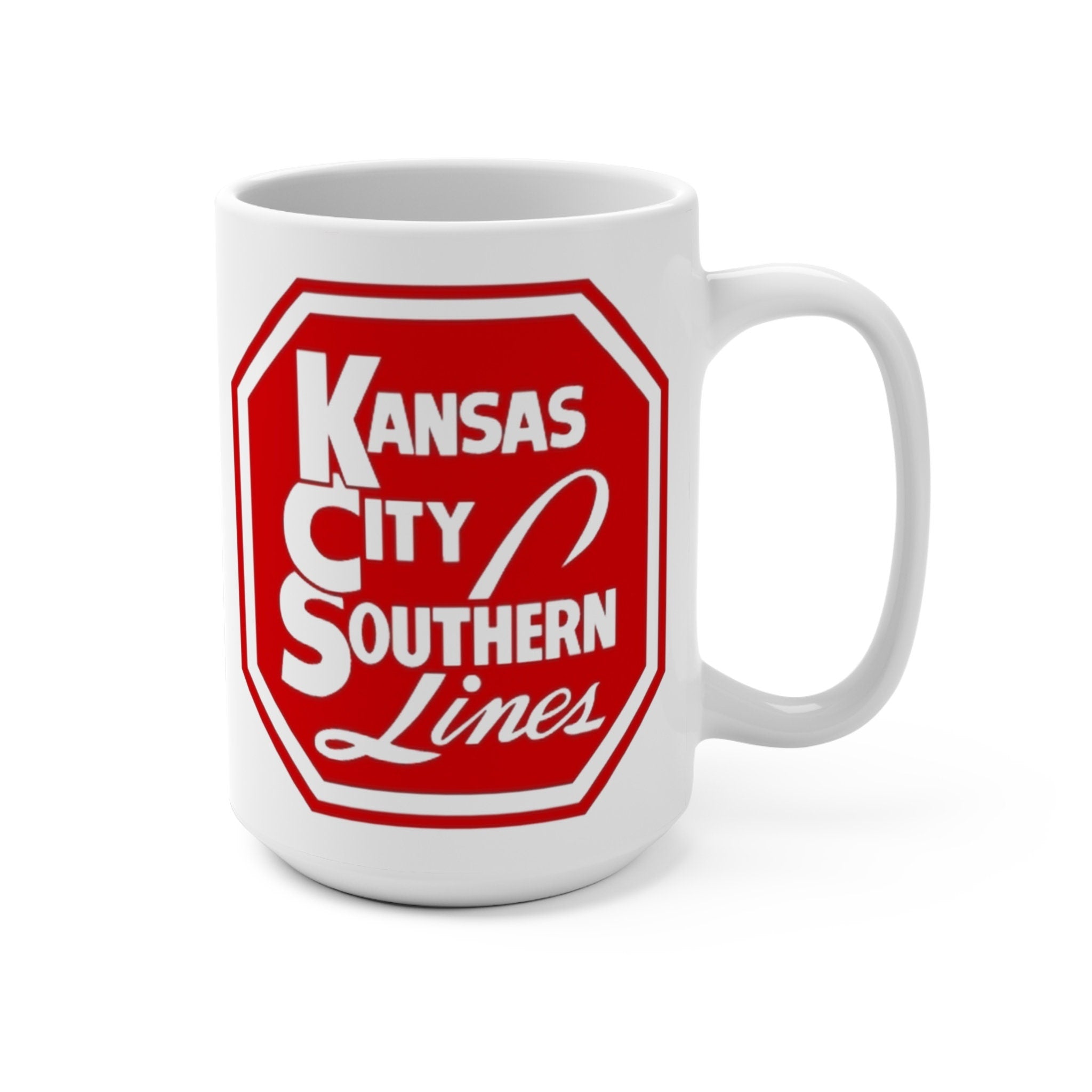 Kansas City Southern Lines Railroad Steam Engine Trains Model Locomotive Coffee Mug