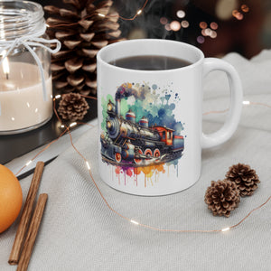 Vintage Train Mug Classic Railroad Engine Design For Train Lovers