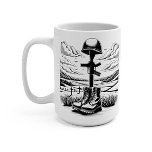 Fallen Soldier Tribute Military Mug Antique Style, Perfect Gift For Train Lover