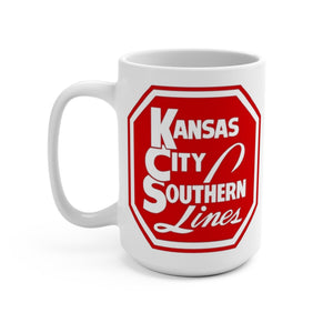 Kansas City Southern Lines Railroad Steam Engine Trains Model Locomotive Coffee Mug