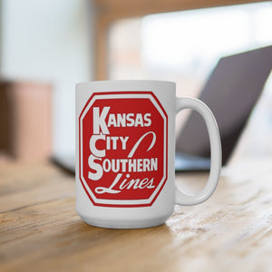 Kansas City Southern Lines Railroad Steam Engine Trains Model Locomotive Coffee Mug