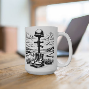 Fallen Soldier Tribute Military Mug Antique Style, Perfect Gift For Train Lover