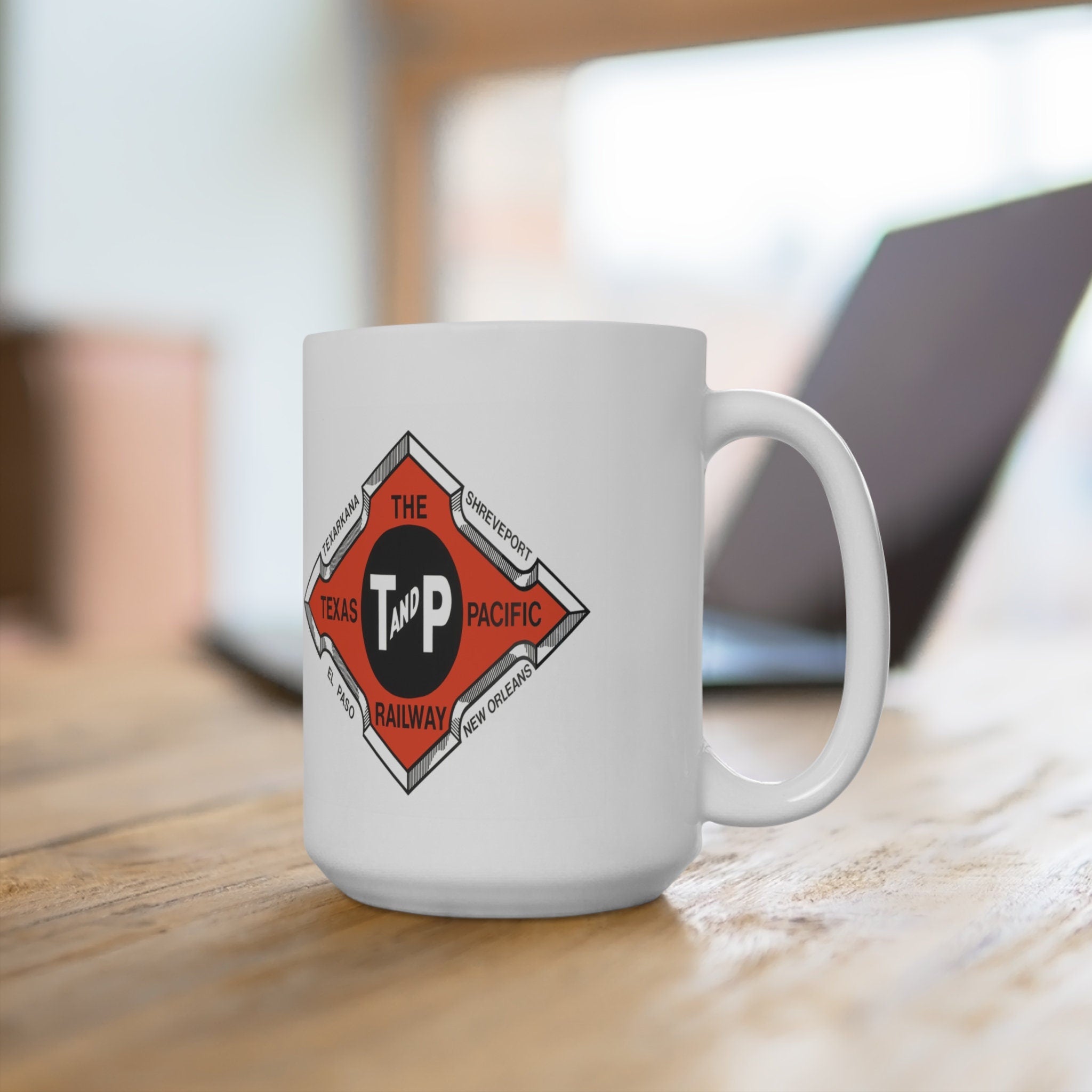 Texas and Pacific Railway Company Coffee Mug Classic Railroad Design
