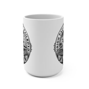 Vintage Union Pacific 1868 Mountain Elk Logo Mug Perfect for Train Lovers