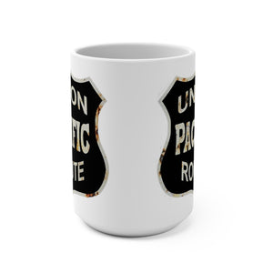 Vintage Union Pacific Route Logo Mug Coffee Cup For Train Lovers