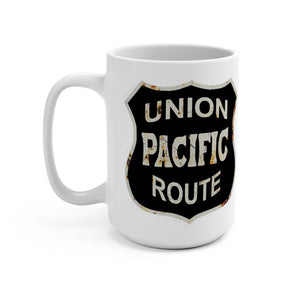 Vintage Union Pacific Route Logo Mug Coffee Cup For Train Lovers