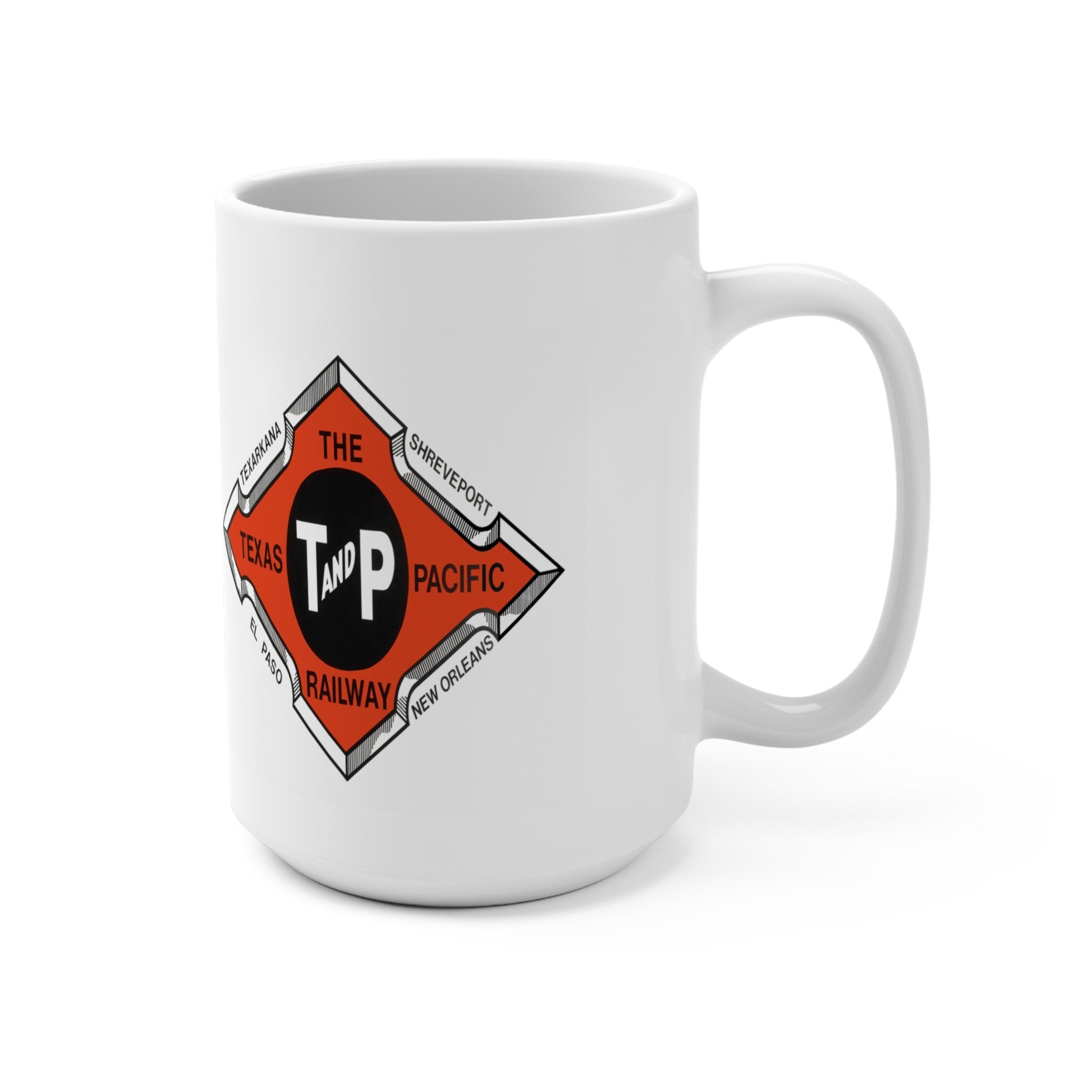 Texas and Pacific Railway Company Coffee Mug Classic Railroad Design