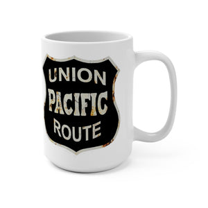 Vintage Union Pacific Route Logo Mug Coffee Cup For Train Lovers
