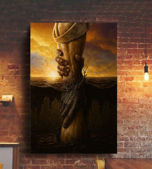 God Gives Hand Christs Save Mechanic Hand Canvas Home Decor Hand Of Jesus Christ Religious Canvas