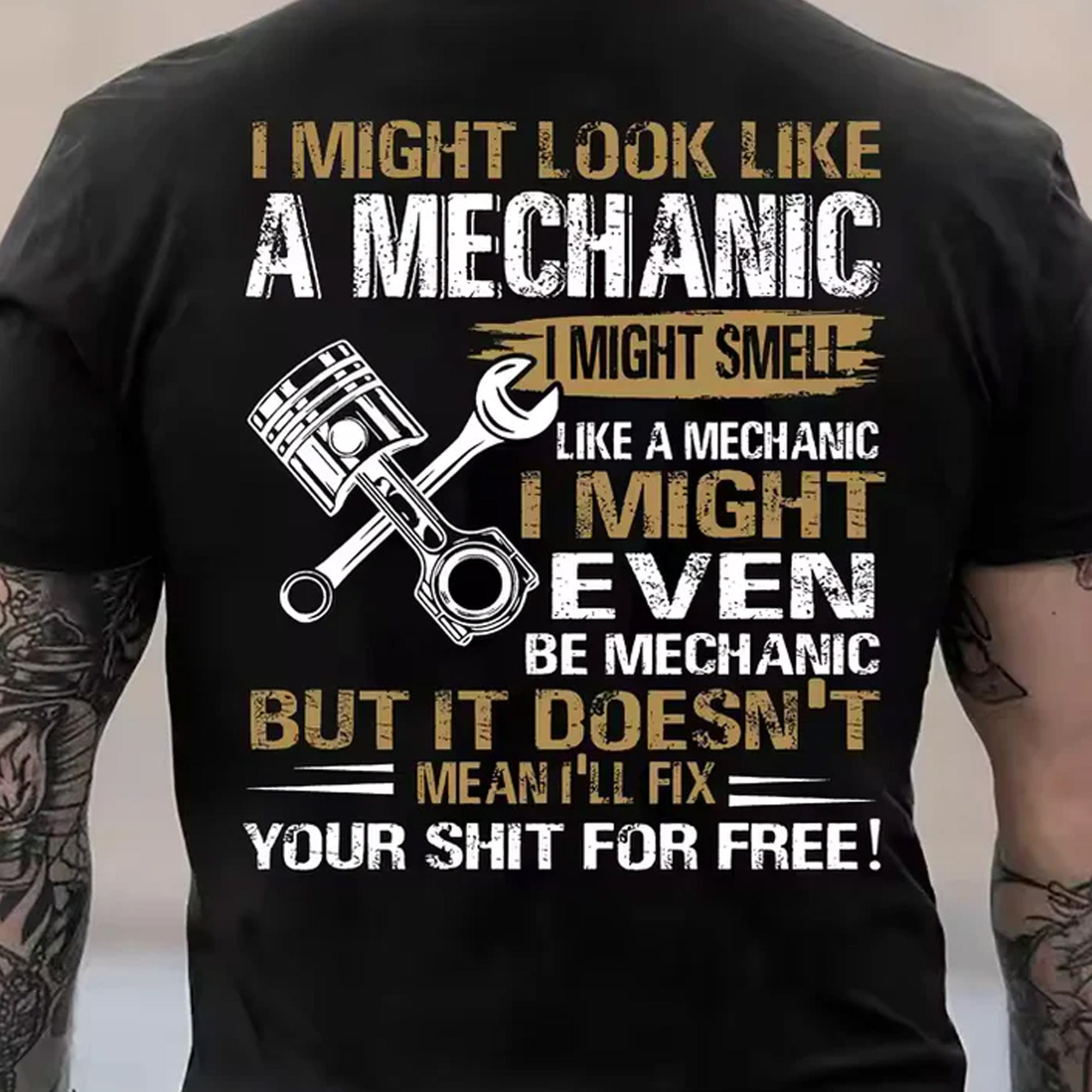 I Might Look Like A Mechanic Shirt Mechanical Repair Parts Tools Printed T-shirt