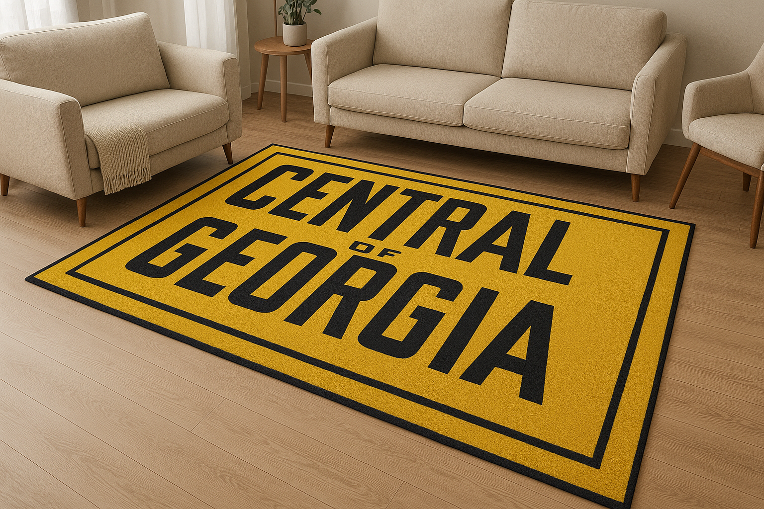 Railspirit Central of Georgia Railway Area Rug Gift For Train Lovers