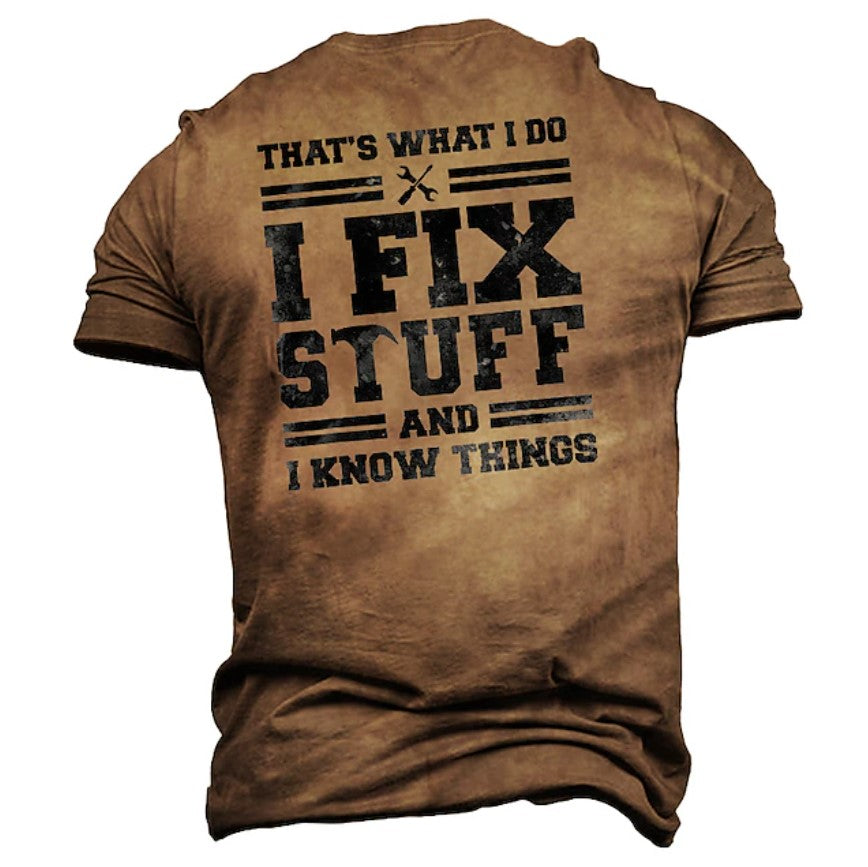 I Fix Stuff And I Know Thinks Retro Mechanic T-shirt, Father’s Day Mechanic Shirt, Gift Idea For Him