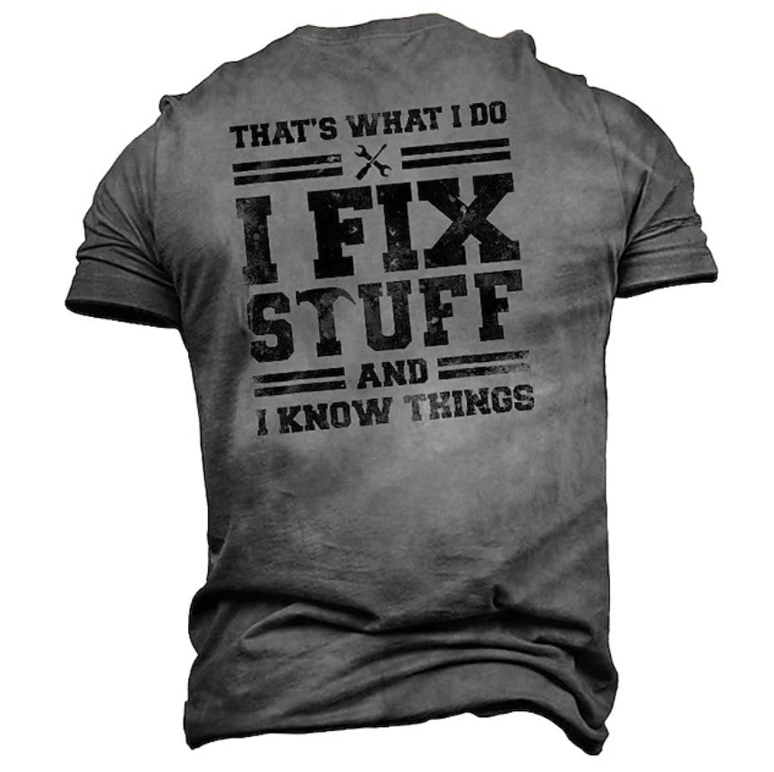 I Fix Stuff And I Know Thinks Retro Mechanic T-shirt, Father’s Day Mechanic Shirt, Gift Idea For Him