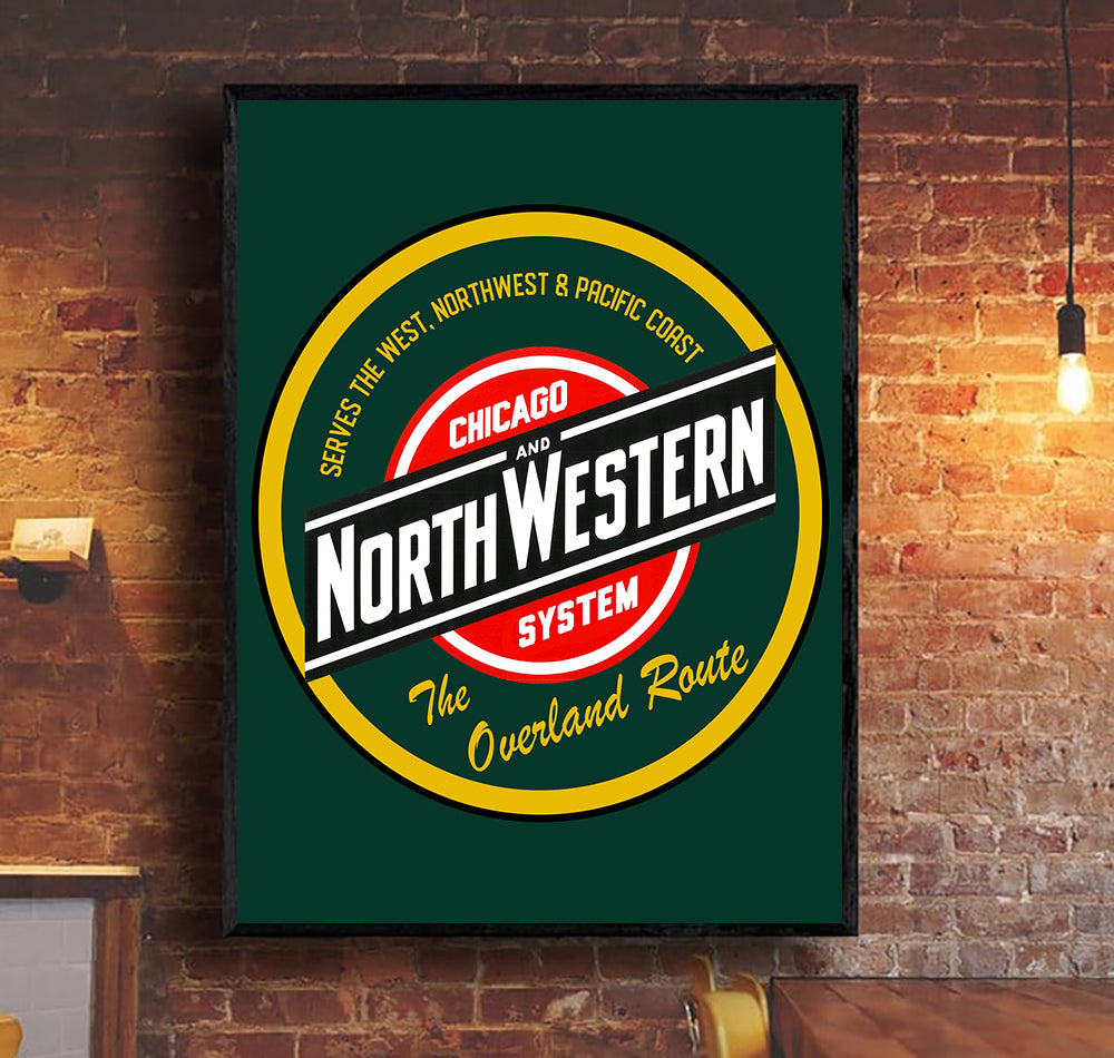 Railspirit Chicago Living Room Canvas Wall Art Chicago Northwestern Canvas Home Decor