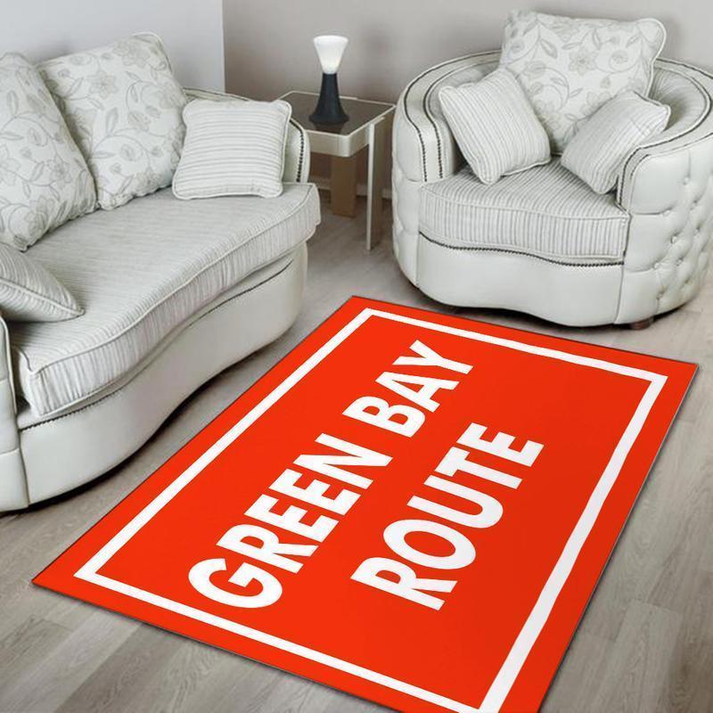 Railspirit Greenbay Area Rug Green Bay & Western Railroad Rug Gift Idea For Train Lovers
