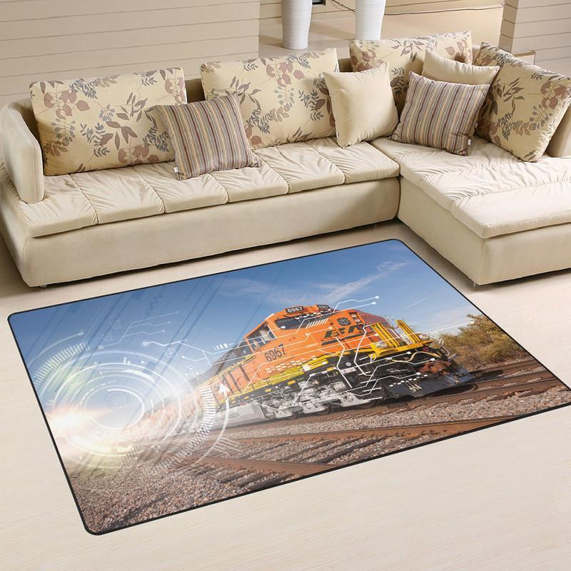 Railspirit Bnfs Area Rug Santa Fe Bnsf Rairoad Rug Gift Idea For Train ...