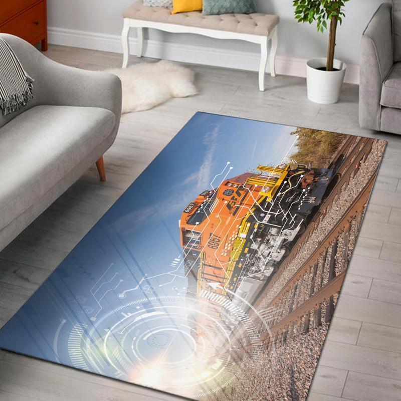 Railspirit Bnfs Area Rug Santa Fe Bnsf Rairoad Rug Gift Idea For Train Lovers