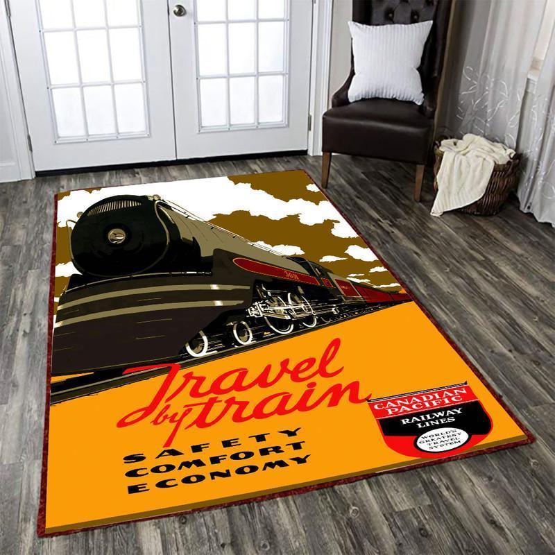 Railspirit Canadian Area Rug Canada Pacific Railway Railroad Gift Idea For Train Lovers