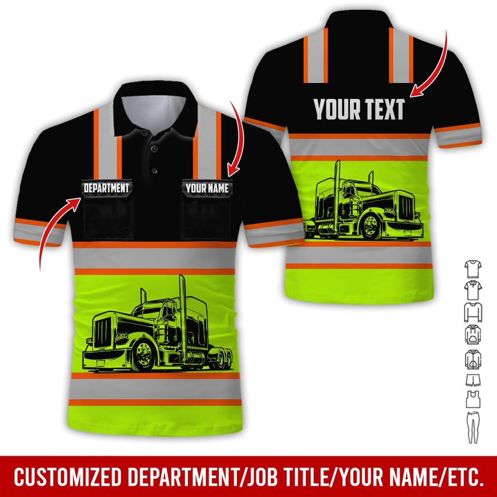Custom Name Truck Driver Uniform, Personalized Work Shirt, Truck Driver Gift