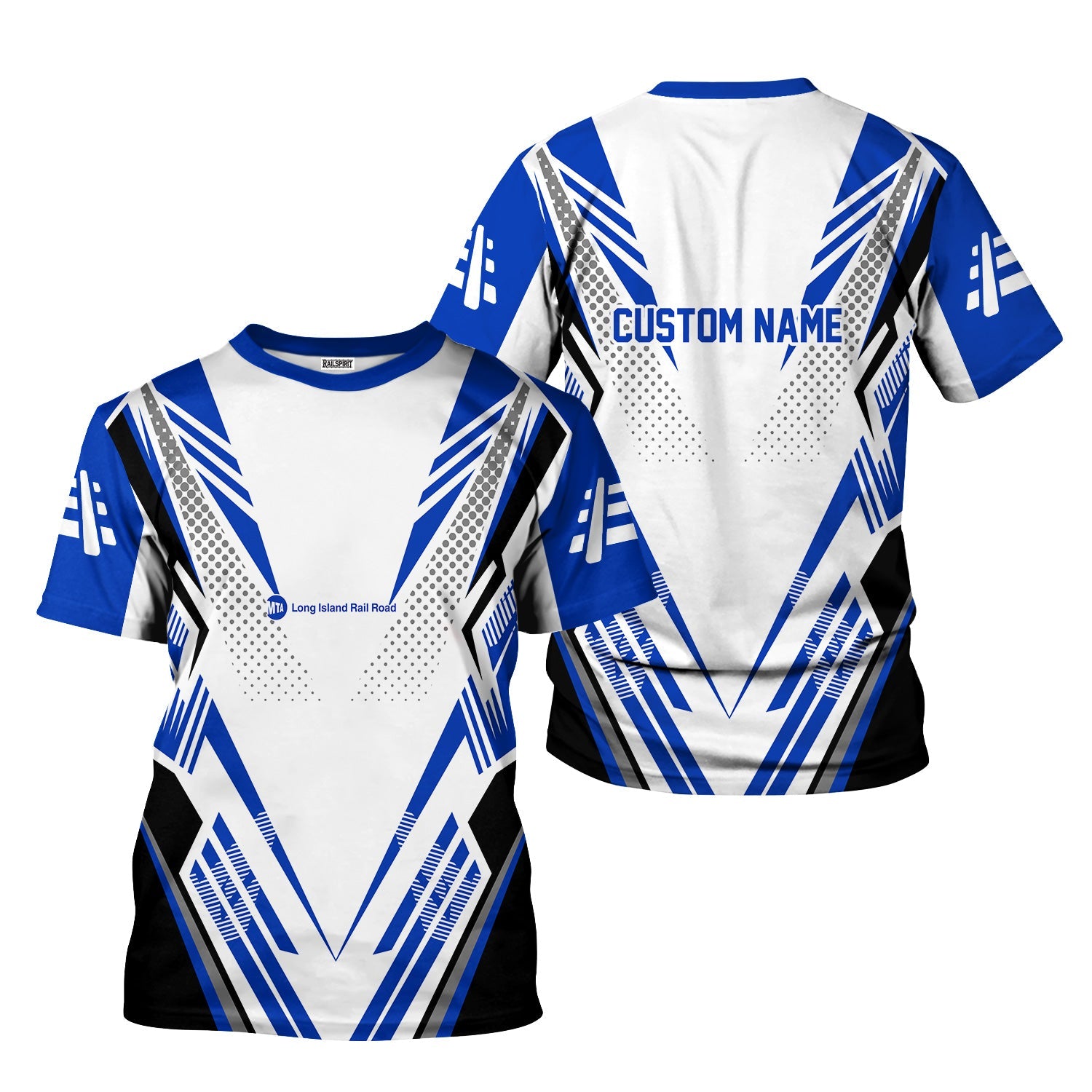 Railspirit Personalized Long Island Railroad T-Shirt Railroad Tribute Design Train Shirt for Train Lovers