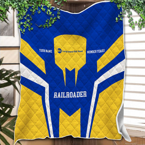 Railspirit Personalized Long Island Railroad Premium Quilts Custom Year Railroader Gift Idea For Train Lover