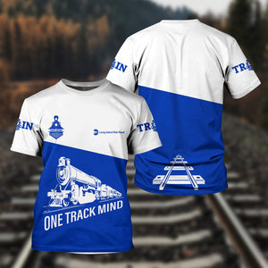 Railspirit Personalized Long Island Railroad T Shirt One Track Mind Unisex Train Shirt Gift Idea For Train Lover