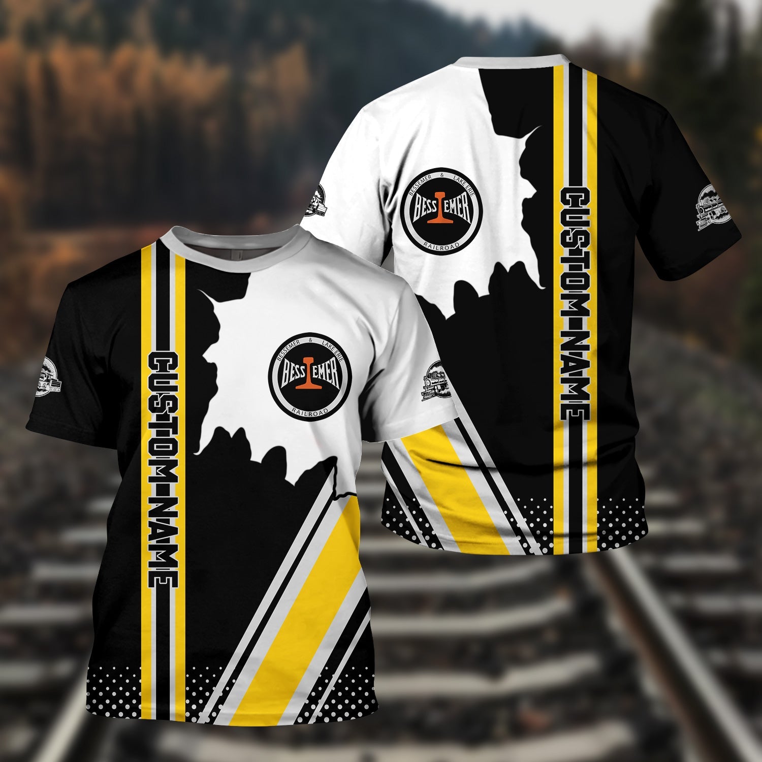 Railspirit Personalized Bessemer And Lake Erie Railroad T-Shirt All Over Printed Unisex Shirt