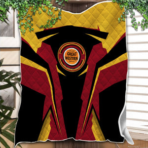 Railspirit Personalized Chicago Great Western Railroad Premium Quilts Strong Line Train Premium Quilts Gift Idea For Train Lover