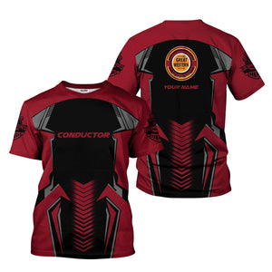 Railspirit Personalized Chicago Great Western Railroad T-Shirt Standout Style with Custom Position Train Shirt