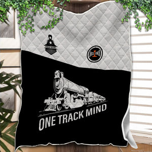 Railspirit Personalized Bessemer And Lake Erie Railroad Premium Quilt One Track Mind Train Premium Quilt Gift Idea For Train Lover