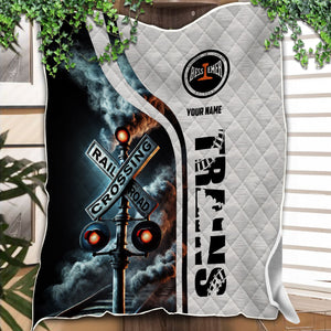 Railspirit Personalized Bessemer And Lake Erie Railroad Premium Quilts Railroad Crossing Sign Quilts All Over Print