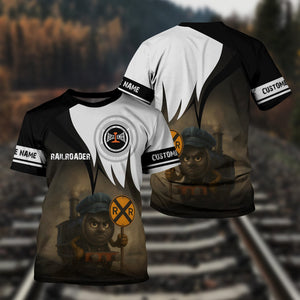 Railspirit Personalized Bessemer And Lake Erie Railroad T-Shirt Angry Train Shirt Gift Idea For Train Lover