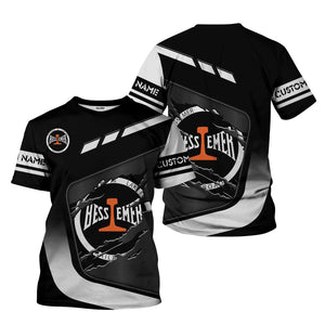 Railspirit Personalized Bessemer And Lake Erie Railroad T-Shirt Ripped Texture Style Train Shirt For Railroad Fanatic