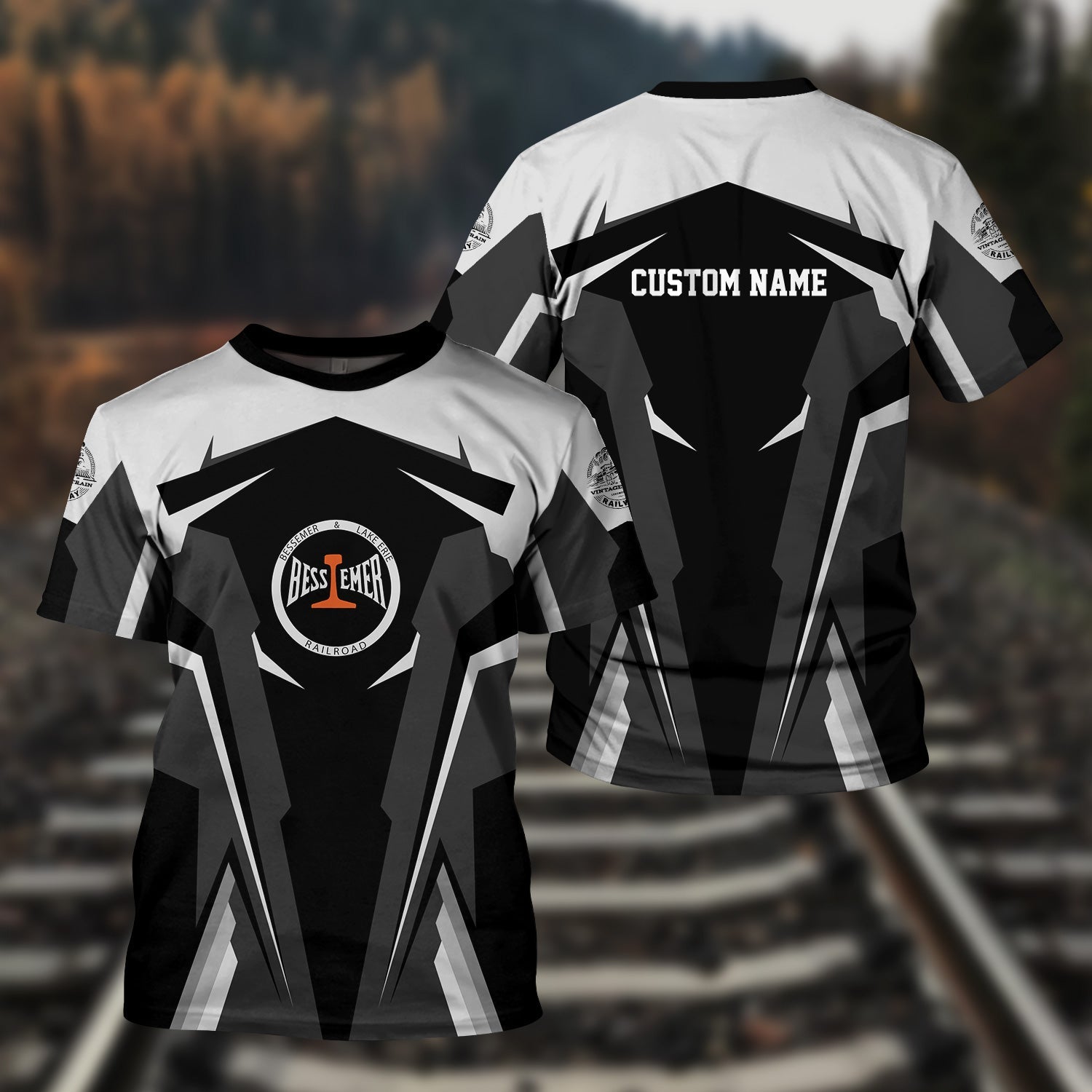 Railspirit Personalized Bessemer And Lake Erie Railroad T Shirt Strong Line Style Train Unisex Shirt All Over Print