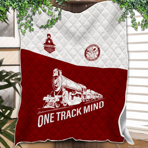 Railspirit Personalized Detroit & Mackinac Railroad Premium Quilt One Track Mind Train Premium Quilt Gift Idea For Train Lover